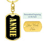 Annie v02 - Luxury Dog Tag Keychain