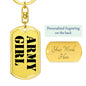 Army Girl - Luxury Dog Tag Keychain