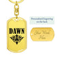 Dawn v01a - Luxury Dog Tag Keychain