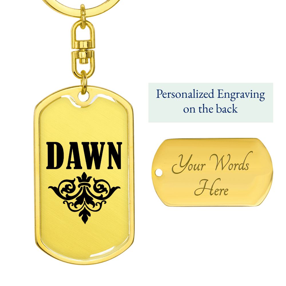 Dawn v01a - Luxury Dog Tag Keychain