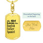 English Cocker Spaniel - Luxury Dog Tag Keychain