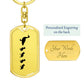 Mama Duck With 4 Ducklings - Luxury Dog Tag Keychain