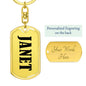 Janet v01 - Luxury Dog Tag Keychain