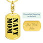 Navy Mom - Luxury Dog Tag Keychain