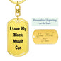 Love My Black Mouth Cur v4 - Luxury Dog Tag Keychain