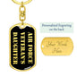 Air Force Veteran's Daughter v2 - Luxury Dog Tag Keychain