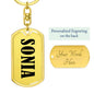 Sonia v01 - Luxury Dog Tag Keychain