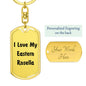 Love My Eastern Rosella - Luxury Dog Tag Keychain