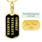 Combat Veteran's Daughter v2 - Luxury Dog Tag Keychain