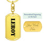 Leroy - Luxury Dog Tag Keychain