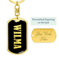 Wilma v02 - Luxury Dog Tag Keychain