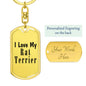 Love My Rat Terrier - Luxury Dog Tag Keychain