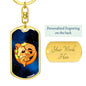 Zodiac Sign Aries - Luxury Dog Tag Keychain
