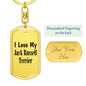 Love My Jack Russell Terrier - Luxury Dog Tag Keychain