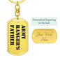 Army Ranger's Father - Luxury Dog Tag Keychain