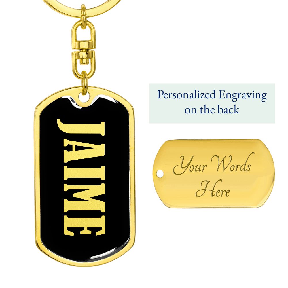 Jaime v02 - Luxury Dog Tag Keychain