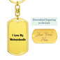 Love My Weimardoodle v4 - Luxury Dog Tag Keychain