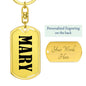 Mary v01 - Luxury Dog Tag Keychain