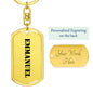 Emmanuel - Luxury Dog Tag Keychain