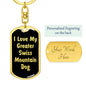 Love My Greater Swiss Mountain Dog v5 - Luxury Dog Tag Keychain