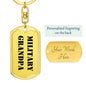 Military Grandpa - Luxury Dog Tag Keychain