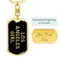 Los Angeles Girl v5 - Luxury Dog Tag Keychain