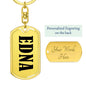 Edna v01 - Luxury Dog Tag Keychain