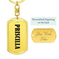 Priscilla v01 - Luxury Dog Tag Keychain