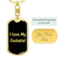 Love My Cockatiel v2 - Luxury Dog Tag Keychain