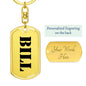 Bill - Luxury Dog Tag Keychain