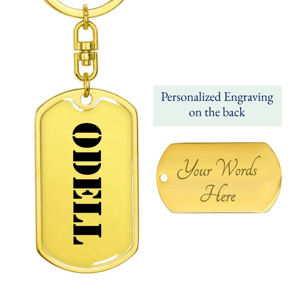 Odell - Luxury Dog Tag Keychain