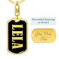 Lela v02 - Luxury Dog Tag Keychain