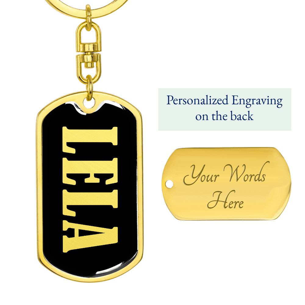 Lela v02 - Luxury Dog Tag Keychain