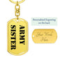 Army Sister - Luxury Dog Tag Keychain