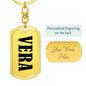 Vera v01 - Luxury Dog Tag Keychain