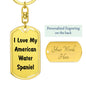 Love My American Water Spaniel v4 - Luxury Dog Tag Keychain