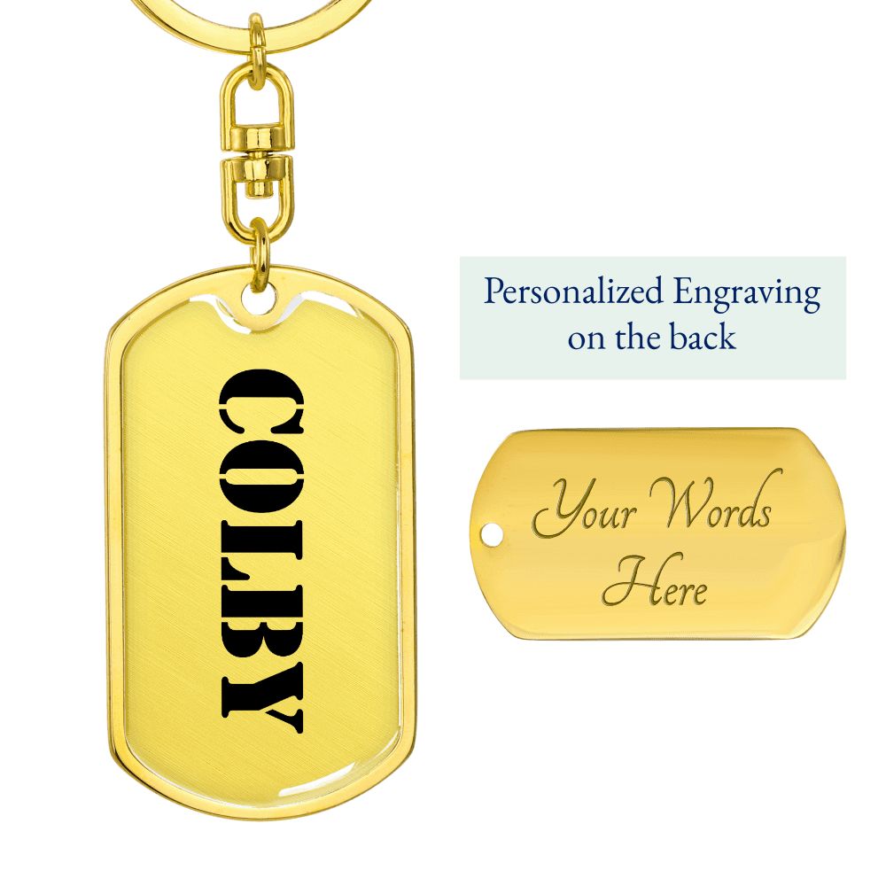 Colby - Luxury Dog Tag Keychain