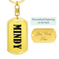 Mindy v01 - Luxury Dog Tag Keychain