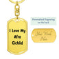Love My Afra Cichlid - Luxury Dog Tag Keychain