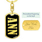 Ann v02 - Luxury Dog Tag Keychain