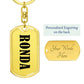 Ronda v01 - Luxury Dog Tag Keychain