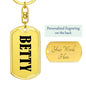 Betty v01 - Luxury Dog Tag Keychain