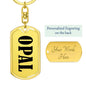 Opal v01 - Luxury Dog Tag Keychain