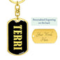 Terri v02 - Luxury Dog Tag Keychain