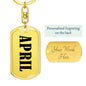 April v01 - Luxury Dog Tag Keychain