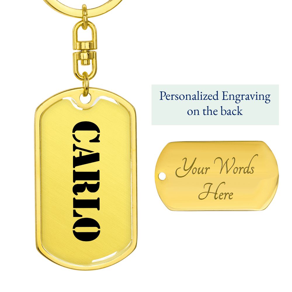 Carlo - Luxury Dog Tag Keychain