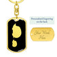 Mama Hedgehog With 1 Hoglet v2 - Luxury Dog Tag Keychain