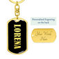 Lorena v02 - Luxury Dog Tag Keychain