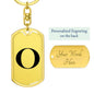 Initial O v1a - Luxury Dog Tag Keychain