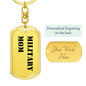 Military Mom - Luxury Dog Tag Keychain